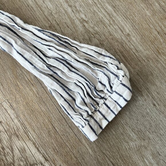 Womens GB White and Blue Stripe Blouse - S - Picture 3 of 9